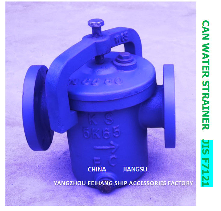 MARINE CAN WATER FILTERS JIS F7121-CAN WATER STRAINERS BODY CAST IRON FILTER CARTRIDGE STAINLESS STEEL