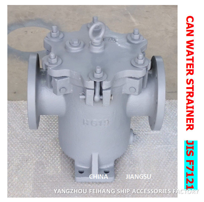 MARINE CAN WATER FILTERS JIS F7121-CAN WATER STRAINERS BODY CAST IRON FILTER CARTRIDGE STAINLESS STEEL