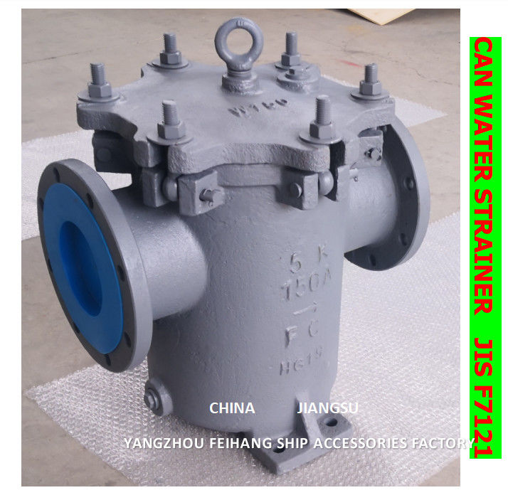 MARINE CAN WATER FILTERS JIS F7121-CAN WATER STRAINERS BODY CAST IRON FILTER CARTRIDGE STAINLESS STEEL