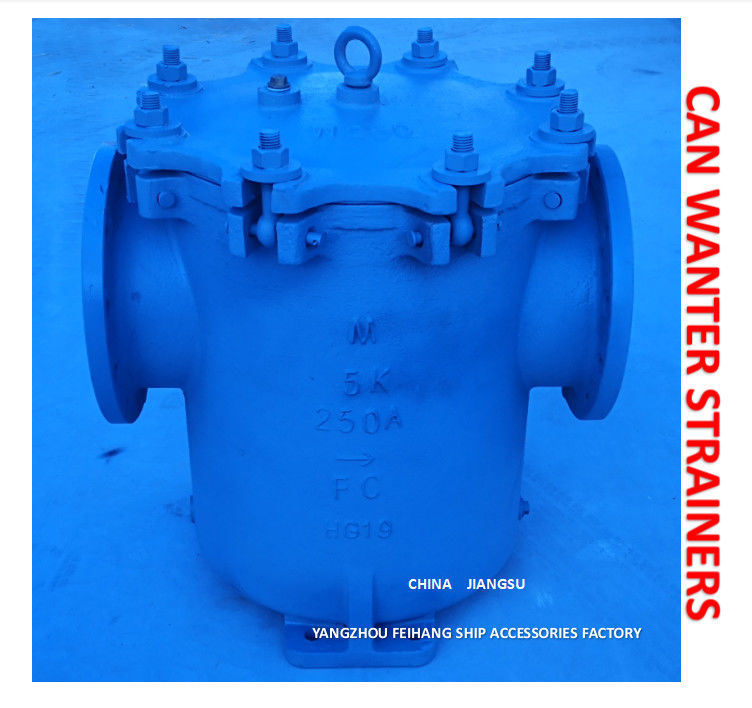 MARINE CAN WATER FILTERS JIS F7121-CAN WATER STRAINERS BODY CAST IRON FILTER CARTRIDGE STAINLESS STEEL