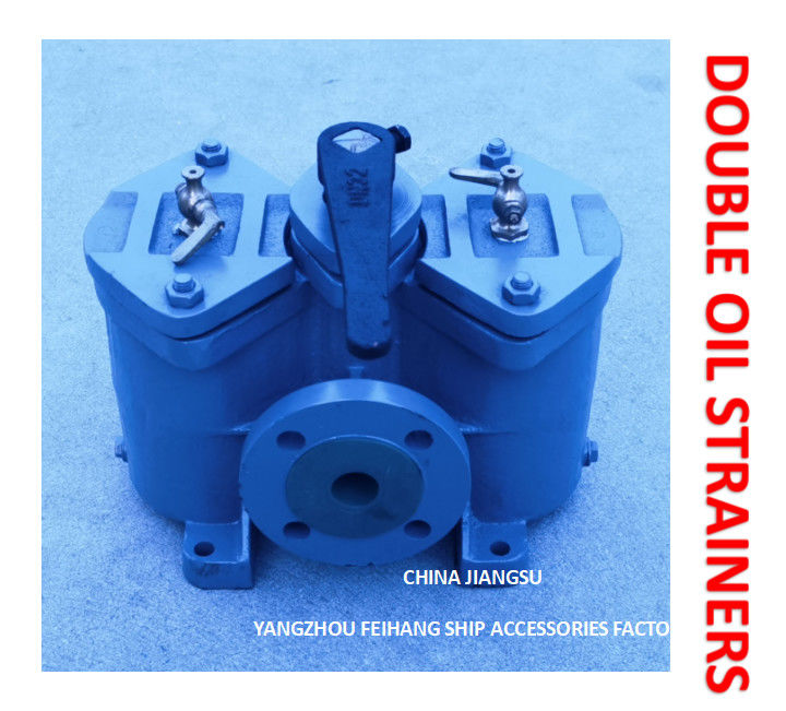 Dual Oil Filter , Dual Low Pressure Oil Filter AS32-0.4/0.22 Cb/T425-1994 Body Cast Iron Filter Cartridge Stainless Stee