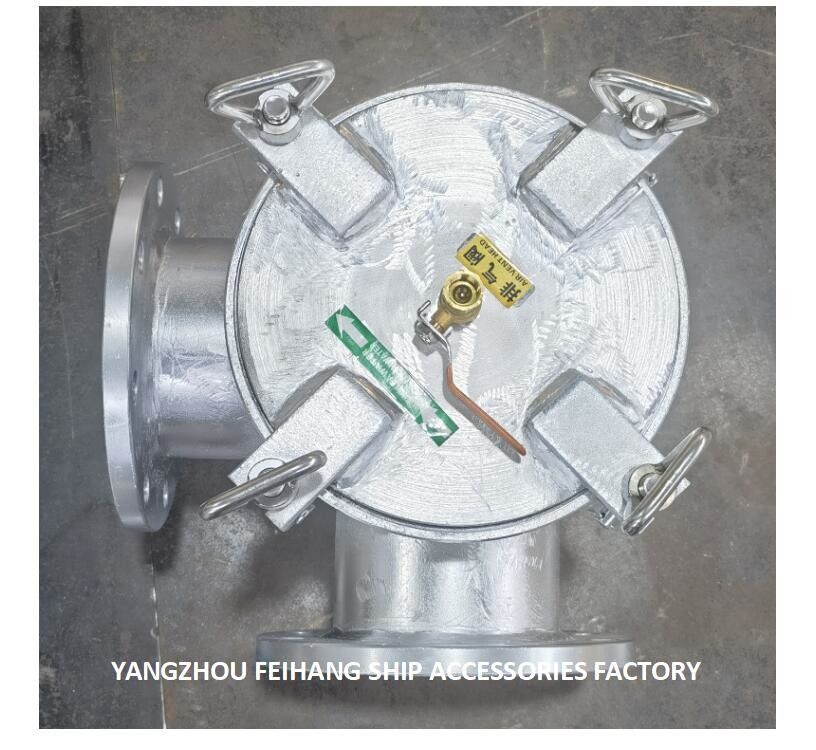 Sea Water Filter For Bilge Fire Pump Inlet BL100 CB/T497-2012 Body Carbon Steel Hot-Dip Galvanized, Filter Cartridge Sta