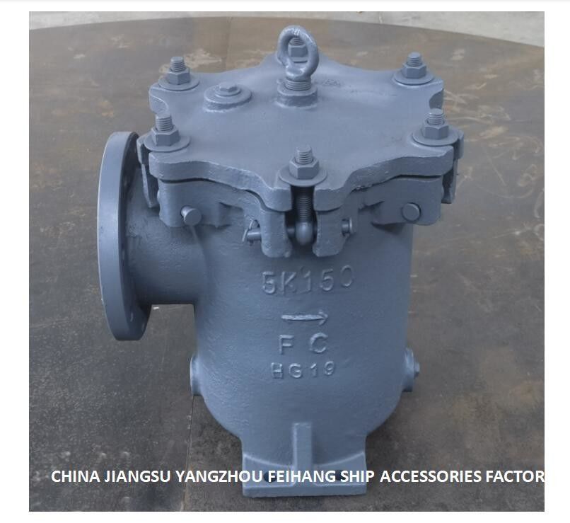 Can Water Strainers 5k-150a Lb-Type Jis F7121 5k-150a Right Angle Cylindrical Seawater Filter