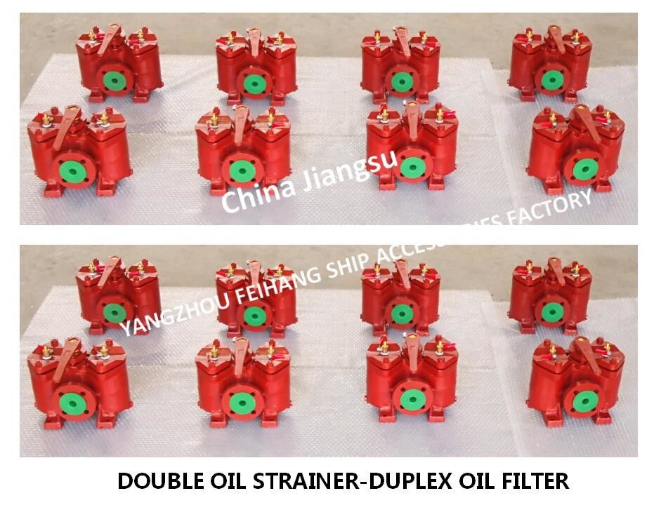 Marine Dual Low Pressure Crude Oil Filter AS25 0.4-0.22 CB/T425-1994 Body Cast Iron Filter Cartridge Stainless Steel