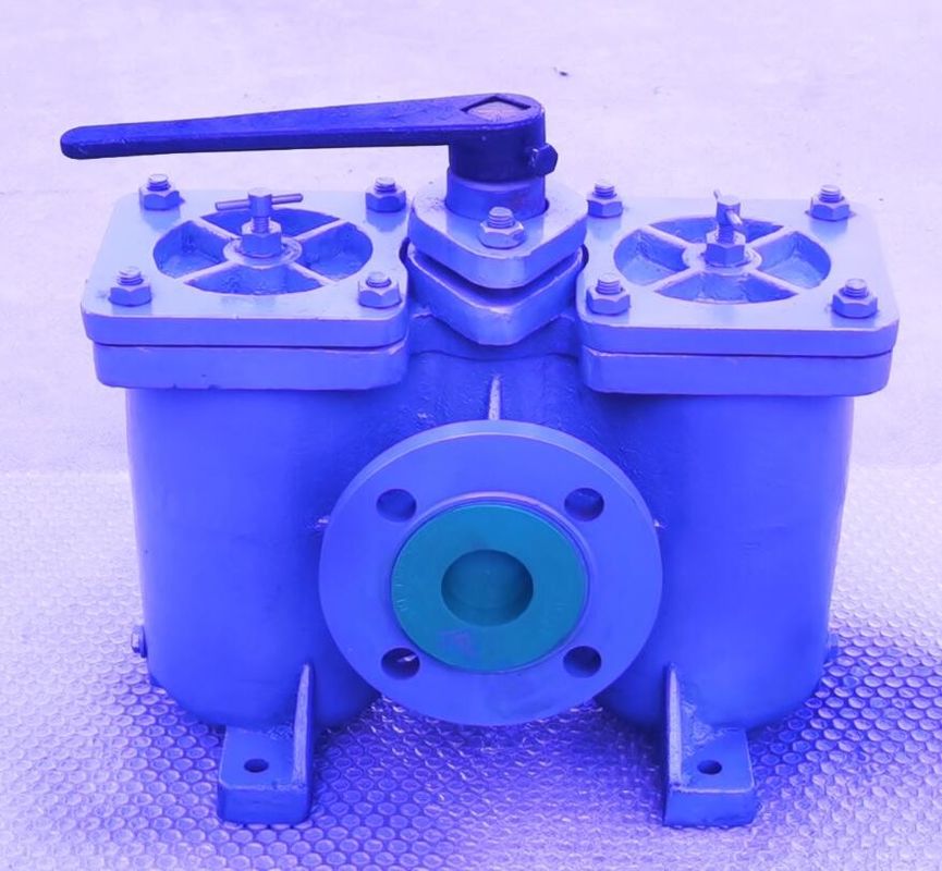 Double Oil Filter For D.O. Delivery Pump Suction Model : A50-0.75/0.26 Cb/T425 Body Cast Iron Filter Stainless Steel