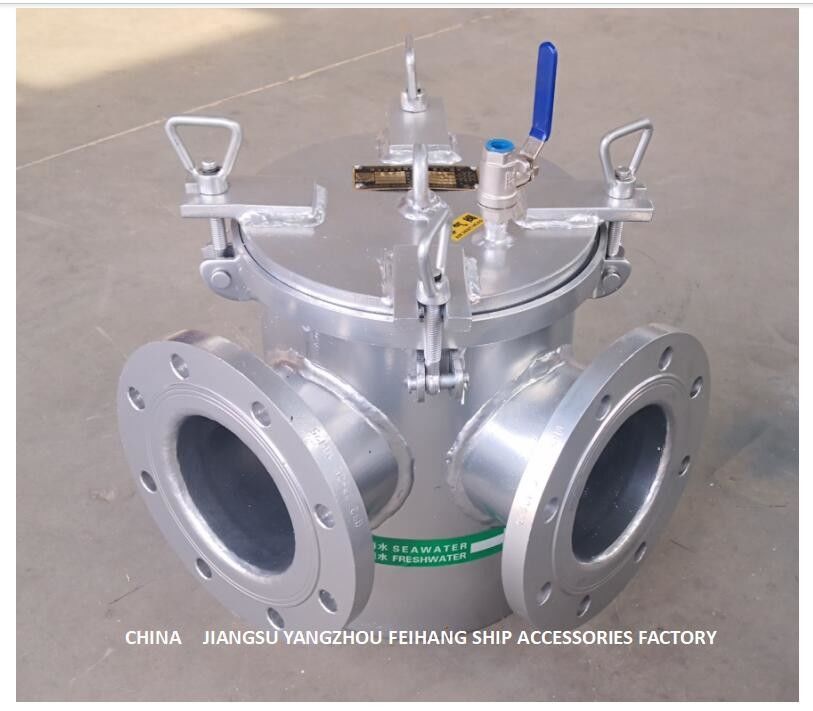 Sea Water Filter For Auxiliary Seawater Pump Inlet , Suction Coarse Water Filter BR125 CBM1061-81