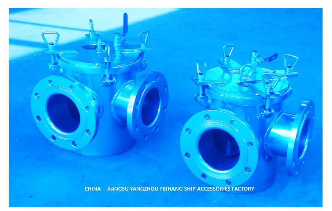 Sea Water Filter For Auxiliary Seawater Pump Inlet , Suction Coarse Water Filter BR125 CBM1061-81