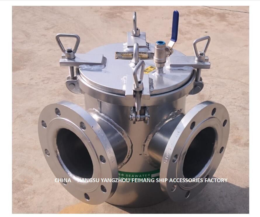 Sea Water Filter For Auxiliary Seawater Pump Inlet , Suction Coarse Water Filter BR125 CBM1061-81