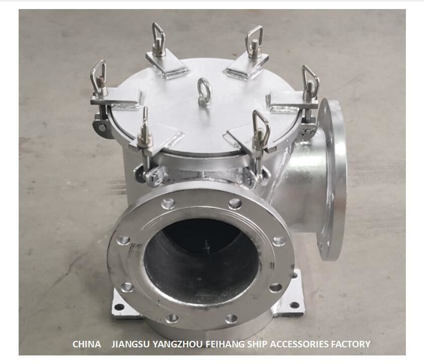 BRS150 CB/T497-2012 Central Fresh Water Cooling System Marine Sea Water Filter Right Angle Carbon Steel Hot Dip Galvaniz