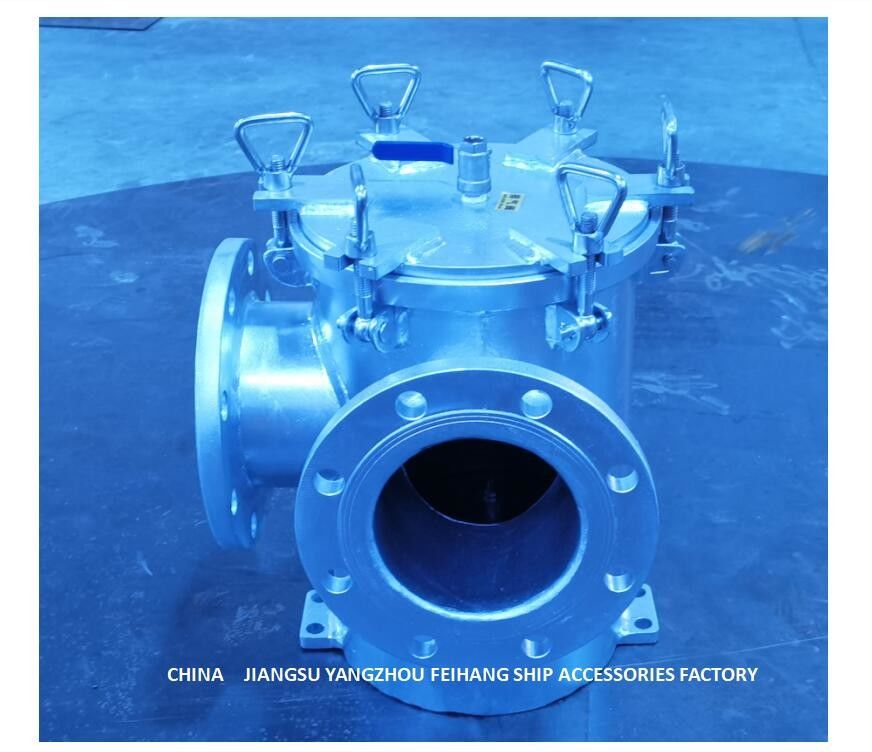 BRS150 CB/T497-2012 Central Fresh Water Cooling System Marine Sea Water Filter Right Angle Carbon Steel Hot Dip Galvaniz