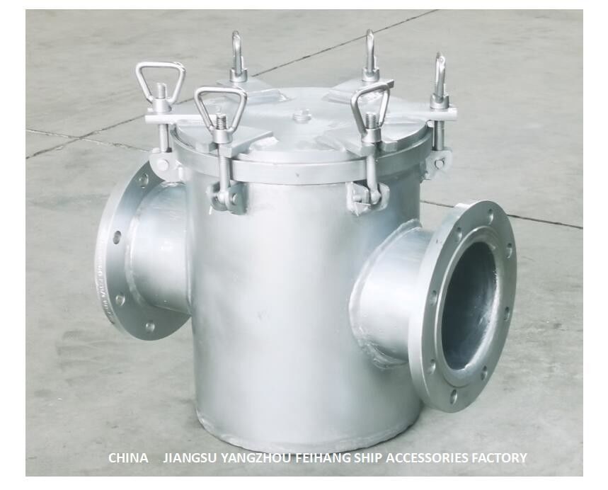 Straight Through Suction Coarse Water Filter For Bulk Seawater Pump Inlet AS150 CB/T497-2012  Carbon steel material