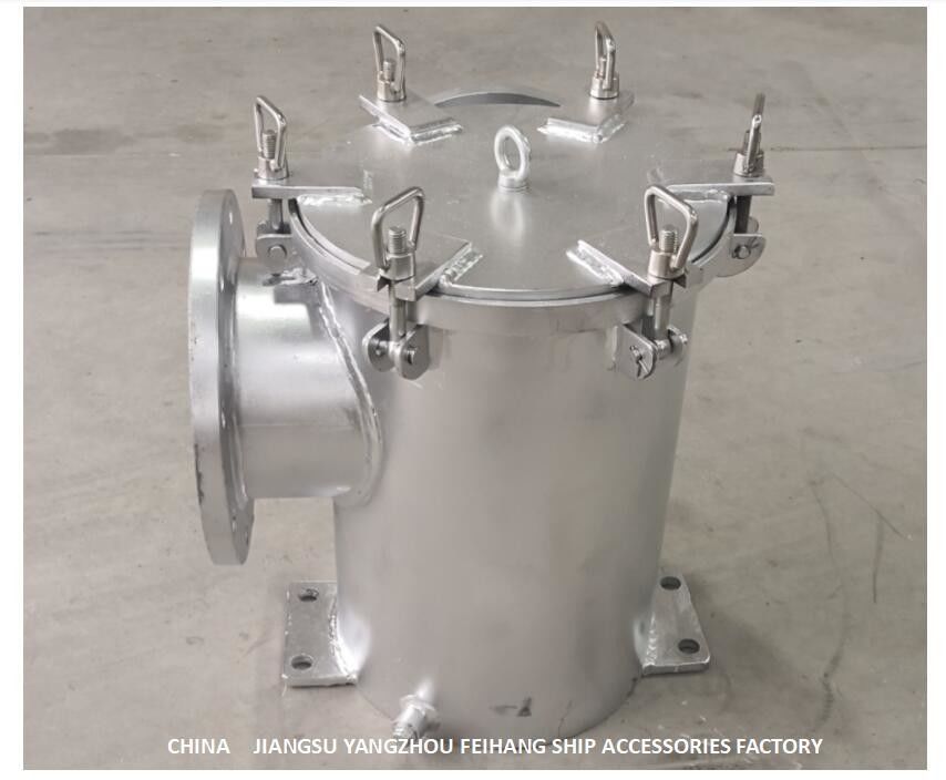 Straight Through Suction Coarse Water Filter For Bulk Seawater Pump Inlet AS150 CB/T497-2012  Carbon steel material