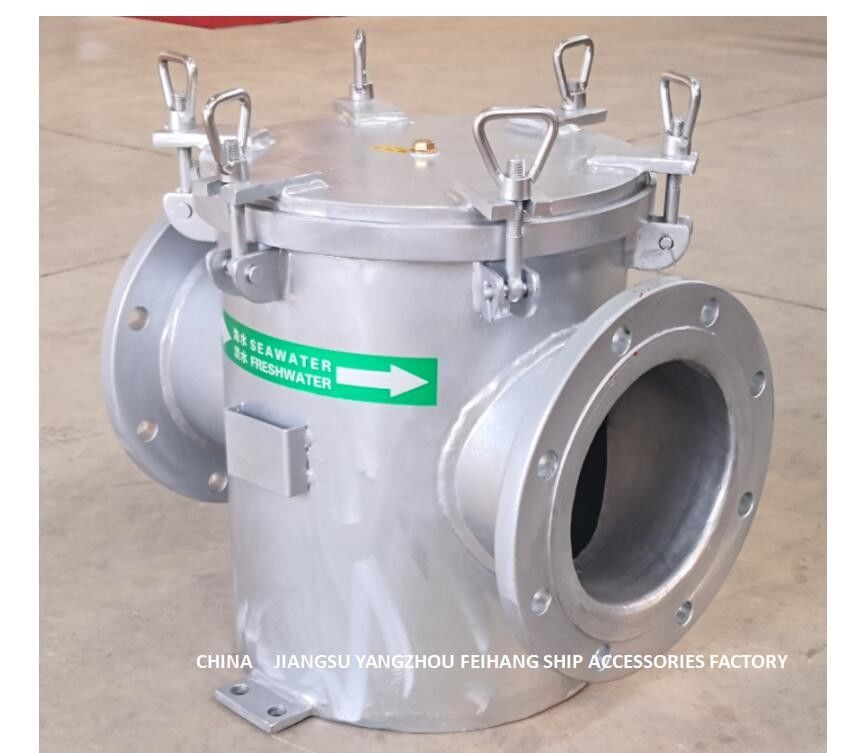 AS200 CB/T497-2012 Bulk Seawater Pump Inlet Straight-Through Carbon Steel Galvanized Seawater Filter