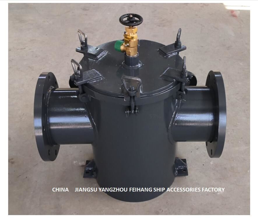 AS200 CB/T497-2012 Bulk Seawater Pump Inlet Straight-Through Carbon Steel Galvanized Seawater Filter