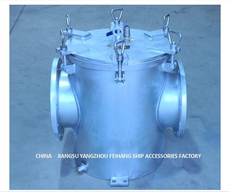 Straight-Through Carbon Steel Galvanized Seawater Filter For Auxiliary Machine Seawater Pump Inlet AS300 CB/T497-2012