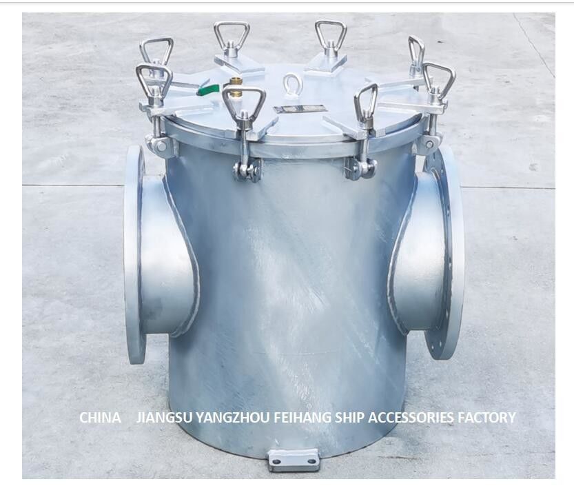 Straight-Through Carbon Steel Galvanized Seawater Filter For Auxiliary Machine Seawater Pump Inlet AS300 CB/T497-2012