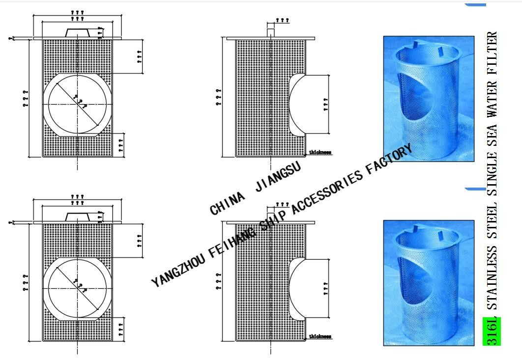 How To Measure The Size Of Sea Chest Strainer Filter Element Material : Stainless Steel