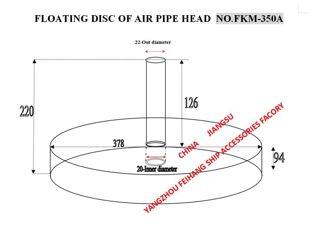 Breathable Cap Floater FKM-350 Vent Head Float Plat FKM-350 Air Pipe Head Floating Disc FKM-350