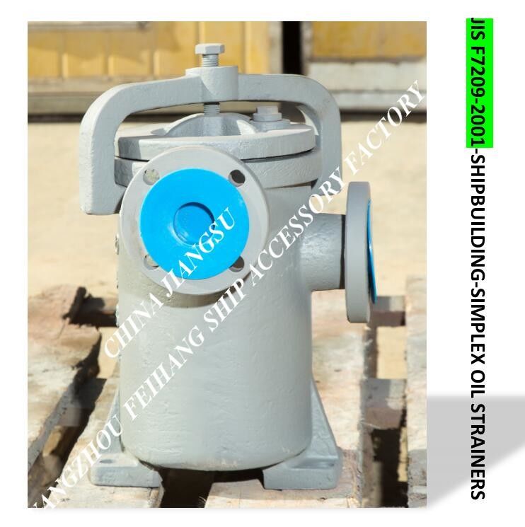 Shipbuilding-Simplex Oil Strainers JIS F7209-2001 Body Cast Iron Filter Cartridge Stainless Steel