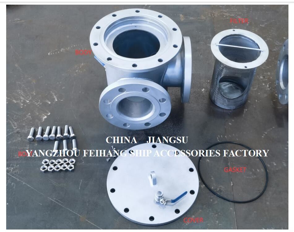 316l Stainless Steel Marine Sea Water Strainer Bls125 Pn1.0 Cb/T497-2012 For Fresh Water Pump Inlet