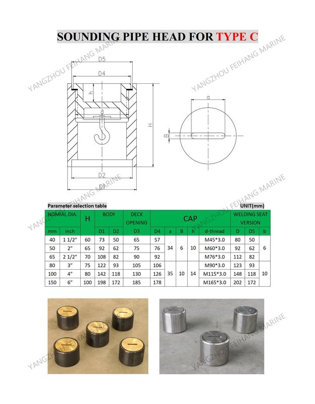 SOUNDING PIPE HEAD TYPE C65 CB/T3778-99 SOUNDING INJECTION HEAD