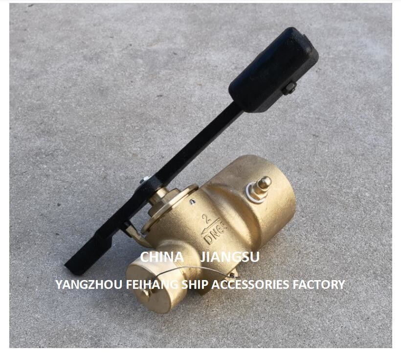 BRONZE DEPTH SOUNDING SELF-CLOSING VALVE FOR SUNKEN CABIN DN65 CB/T3778-99  MATERIAL-BRONZE WITH COUNTERWEIGHT