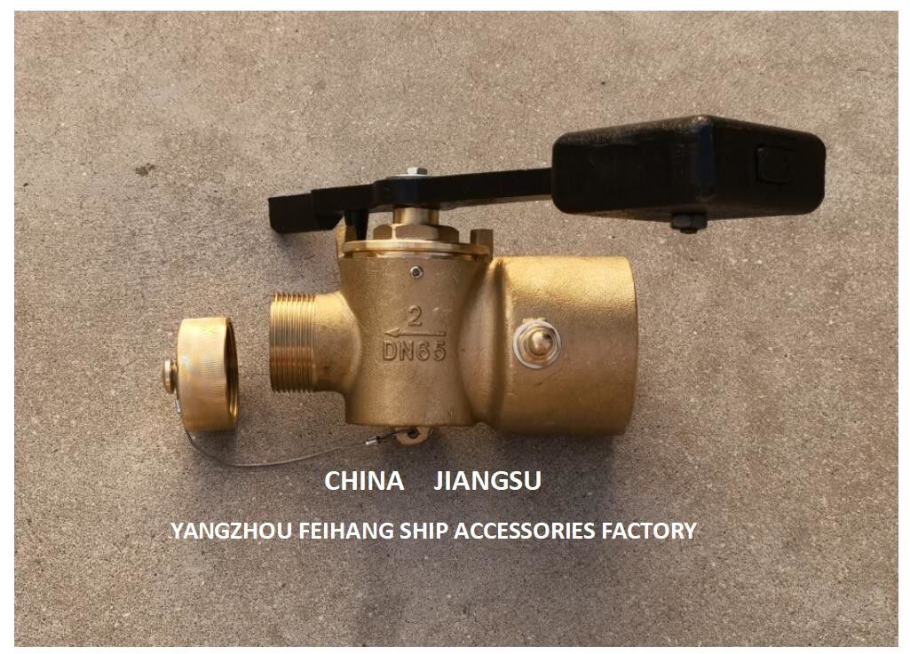 BRONZE DEPTH SOUNDING SELF-CLOSING VALVE FOR SUNKEN CABIN DN65 CB/T3778-99  MATERIAL-BRONZE WITH COUNTERWEIGHT