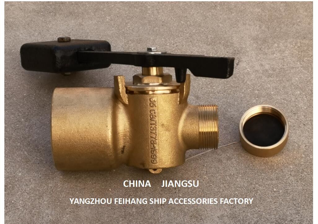 BRONZE DEPTH SOUNDING SELF-CLOSING VALVE FOR SUNKEN CABIN DN65 CB/T3778-99  MATERIAL-BRONZE WITH COUNTERWEIGHT