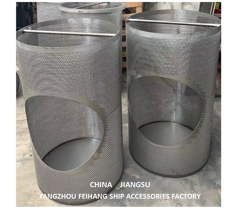 Sea Chest Filter, Size 400, Stainless Steel. Metal Thickness 2.0mm, Mesh Hole Dia 3mm