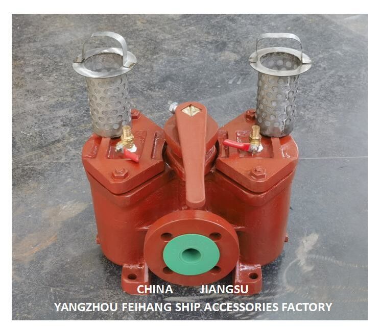 Marine Duplex Oil Strainers Size Dn25, Body Cast Iron Filter Stainless Steel. 60mesh