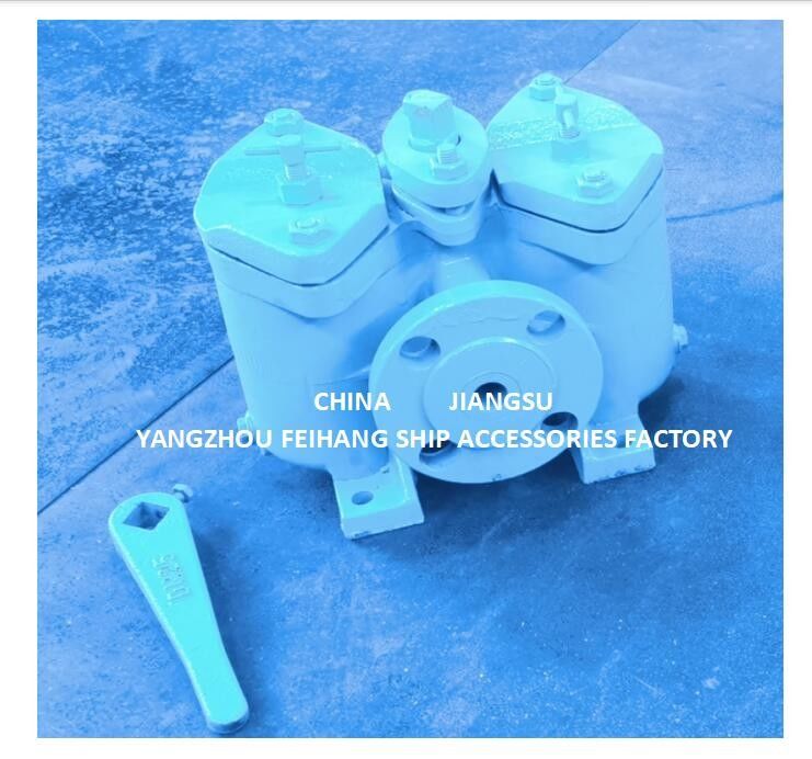 Marine Duplex Oil Strainers Size Dn25, Body Cast Iron Filter Stainless Steel. 60mesh