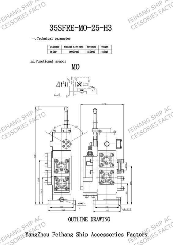 High-Performance 35SFRE-MO25-H3 Hydraulic Control Valve For Mooring Winch In Cast Iron
