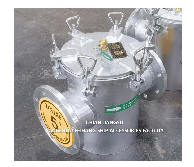 China Supper-Marine Sea Water Strainers Molde AS125 CB/T497 Housing Hot-Dip Galvanized, Filter Stainless Steel