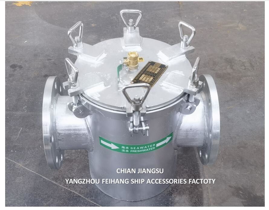 Through Type Seawater Filter With Exhaust Valve And Discharge Outlet Model As125 Cb/T497