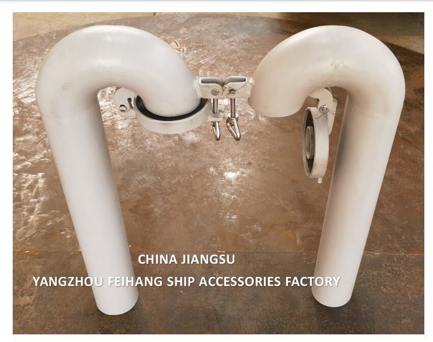 Mrine Deck Round Goose Neck Ventilation Diameter 100mm,  AB Type, With Flap Valve (Goose Neck Shall Be Closable)
