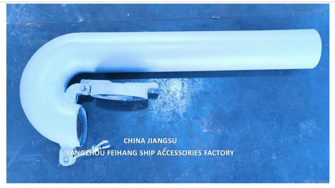 Mrine Deck Round Goose Neck Ventilation Diameter 100mm,  AB Type, With Flap Valve (Goose Neck Shall Be Closable)