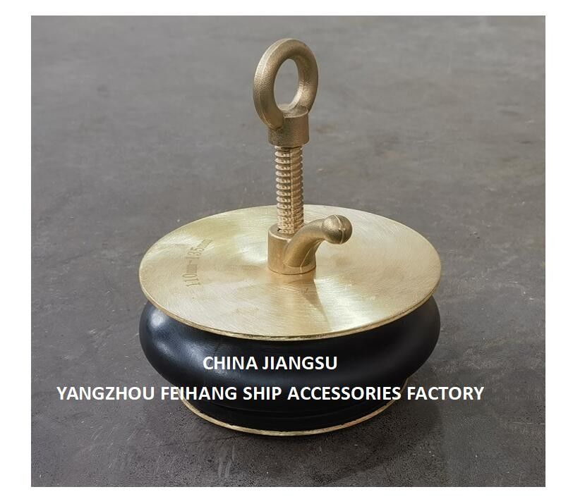 Ship Deck Scupper Plug Model Nc No.50-100a Dia95-115mm Cover Plate Made Of Copper, Body-Rubber