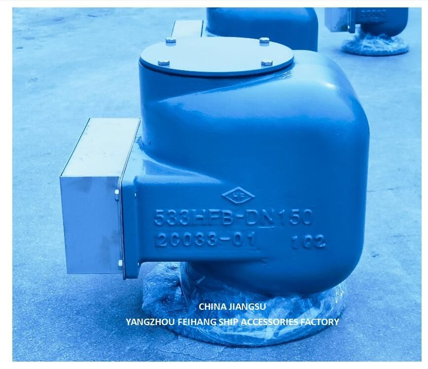 WATER BALLAST TANKS AIR VENT HEAD MODEL-533HFB-150A MARINE AIR PIPE HEAD BODY CAST IRON WITH STAINLESS STEEL FLOAT