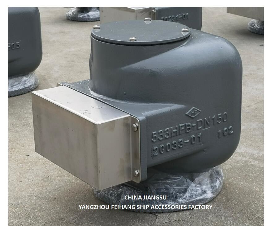 WATER BALLAST TANKS AIR VENT HEAD MODEL-533HFB-150A MARINE AIR PIPE HEAD BODY CAST IRON WITH STAINLESS STEEL FLOAT