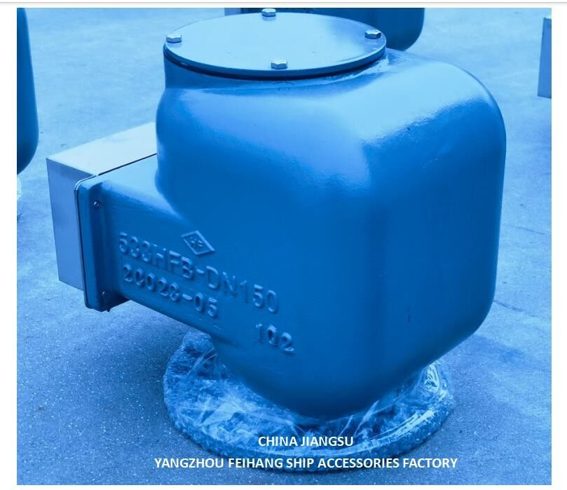 BILGE OIL W. T. AIR VENT HEAD NO.533HFB-150A MARINE AIR PIPE HEAD BODY CAST IRON WITH STAINLESS STEEL FLOAT