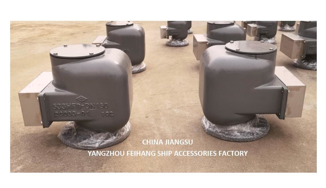 WATER BALLAST TANKS AIR VENT HEAD MODEL-533HFB-150A MARINE AIR PIPE HEAD BODY CAST IRON WITH STAINLESS STEEL FLOAT