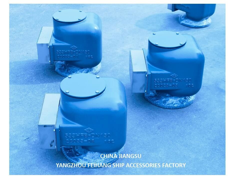 WATER BALLAST TANKS AIR VENT HEAD MODEL-533HFB-150A MARINE AIR PIPE HEAD BODY CAST IRON WITH STAINLESS STEEL FLOAT