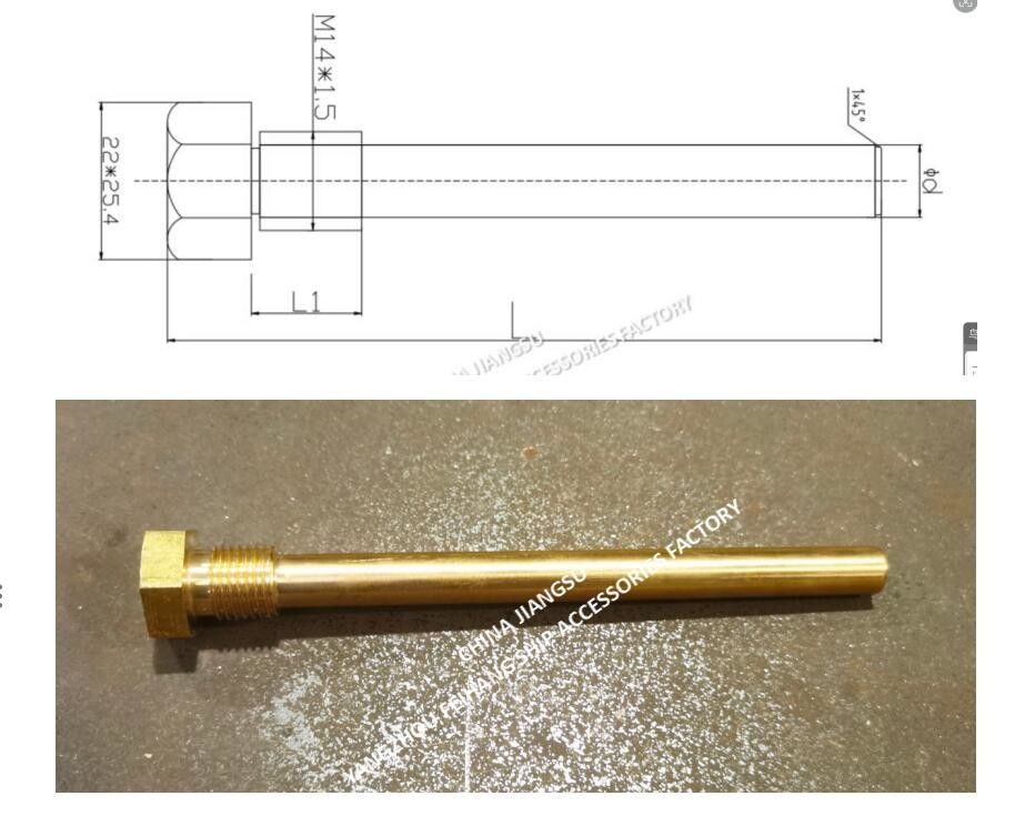 Copper Guide Bolt For Air Pipe Head No.533HFB-150A & Cop Guide For Air Vent Head No.533HFB-250A Material: Stainless Steel