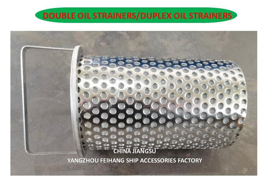 DUPLEX OIL STRAINERS, SIZE DN50, BODY CAST IRON, 60 MESH MODEL AS16050 CB/T425-94