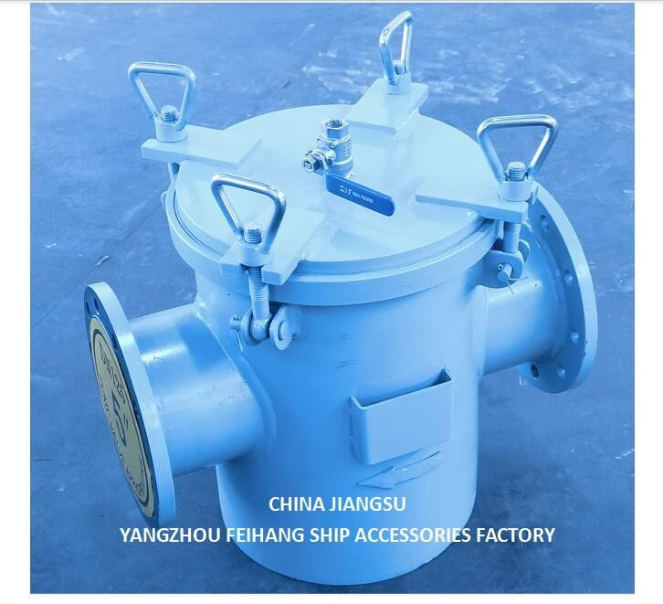 Seawater Cooling System Seawater Filter Model AS125 Cbm1061 Body Galvanized, With Stainless Steel Filter Cartridge