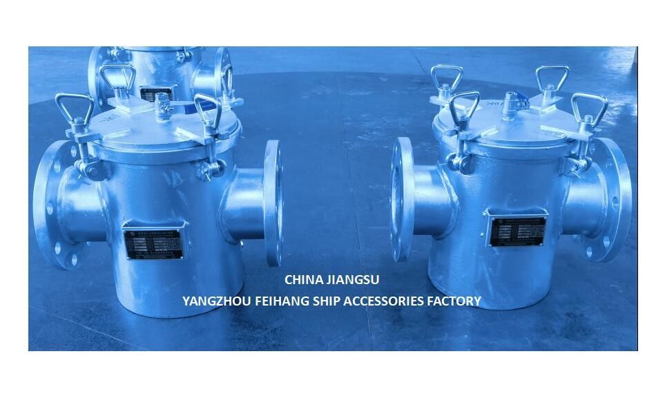 Seawater Cooling System Seawater Filter Model AS125 Cbm1061 Body Galvanized, With Stainless Steel Filter Cartridge