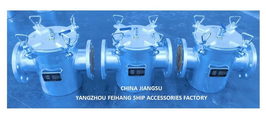 Basket Seawater Strainers For Main Seawater Pump Inlet Model AS125 CBM1061 Body Galvanized, Screen Stainless Steel