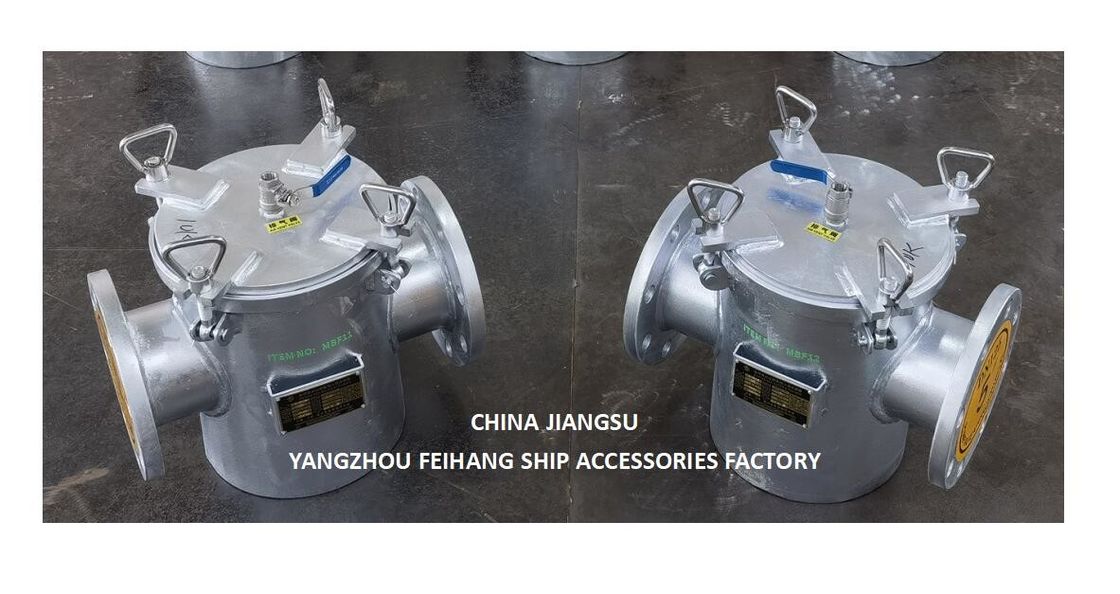 Basket Seawater Strainers For Main Seawater Pump Inlet Model AS125 CBM1061 Body Galvanized, Screen Stainless Steel