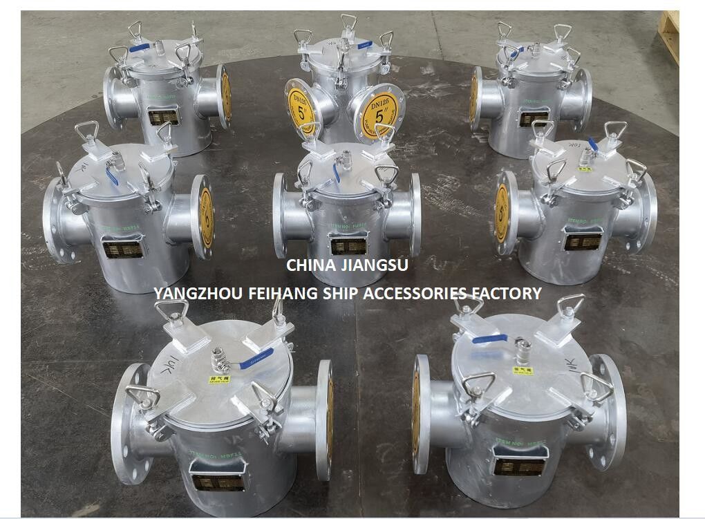 Basket Seawater Strainers For Main Seawater Pump Inlet Model AS125 CBM1061 Body Galvanized, Screen Stainless Steel