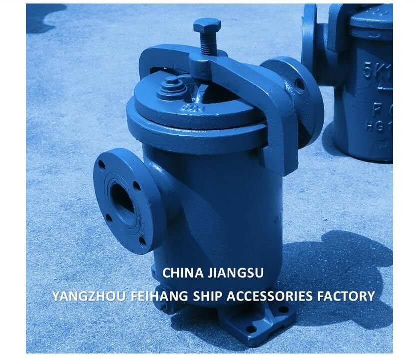 CHINA SUPPLY JIS F7209 MARINE SIMPLEX FUEL STRAINER & MARINE SINGLE FILTER CAST IRON BODY STAINLESS STEEL FILTER ELEMENT